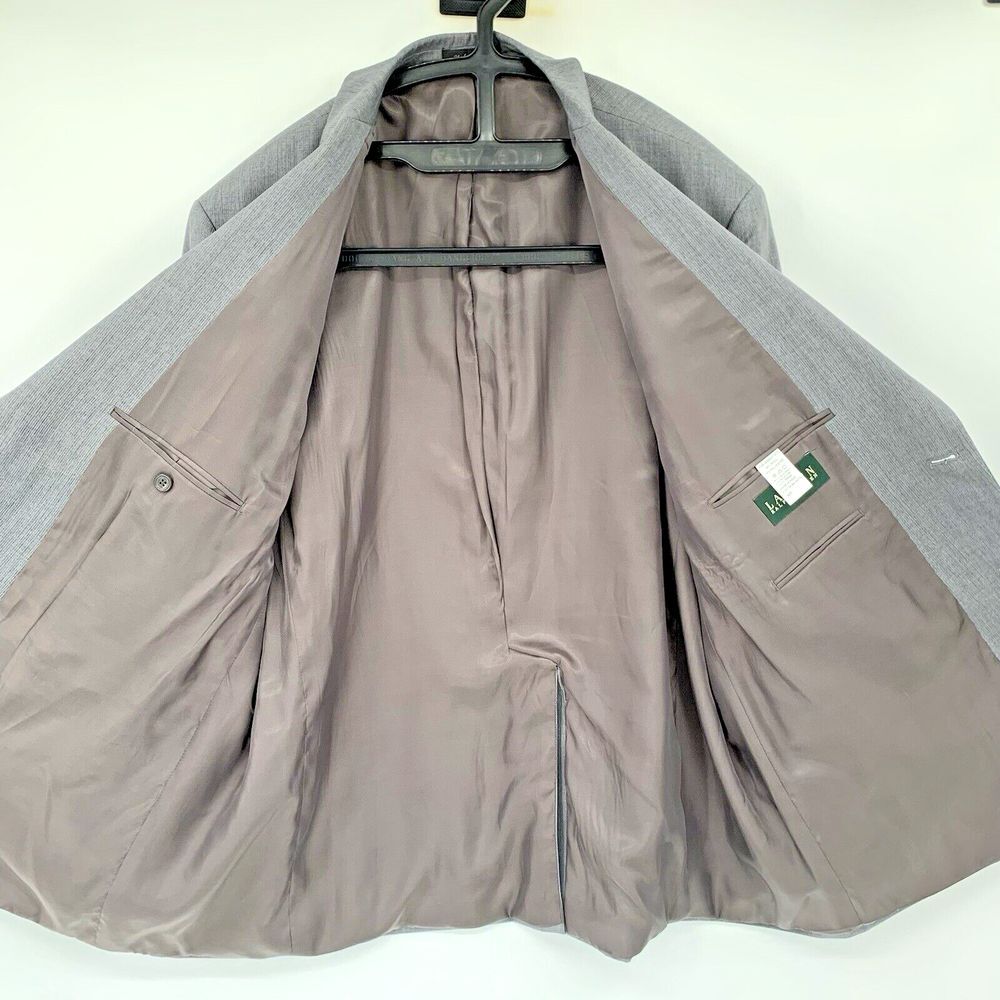 Lauren Ralph Lauren Gray Single Breasted‎ Single Vent Men's Jacket Size 48R - Picture 3 of 7